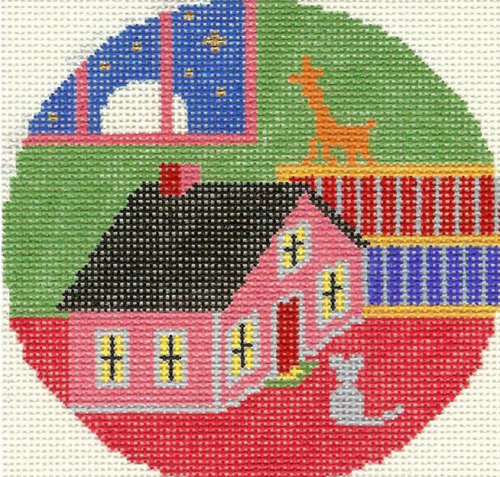goodnight moon Toy House & Mouse Ornament needlepoint canvas