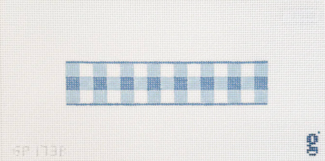 goodpoint Gingham Key Fob Light Blue needlepoint canvas