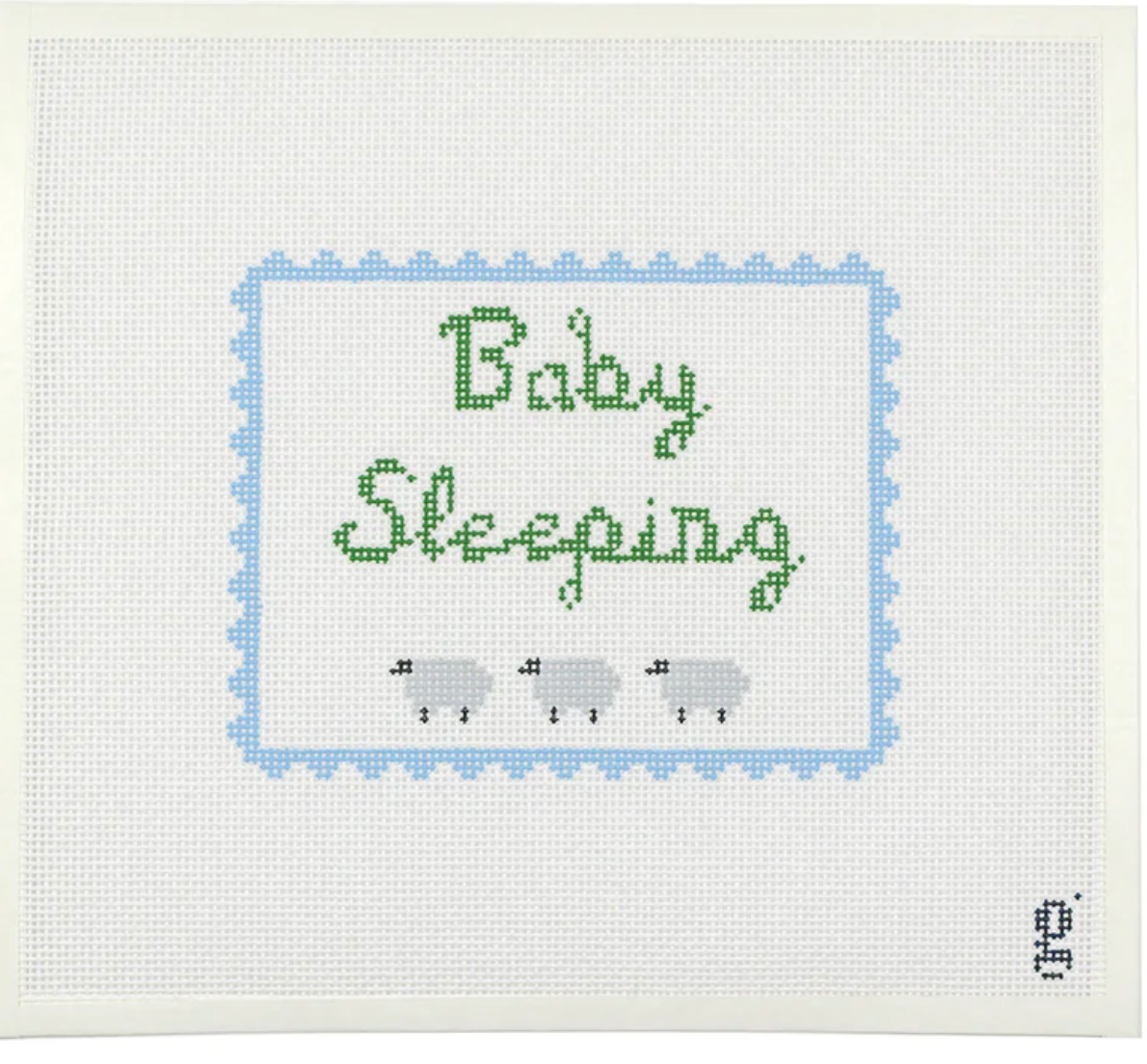 goodpoint baby sleeping sign 13 mesh needlepoint canvas