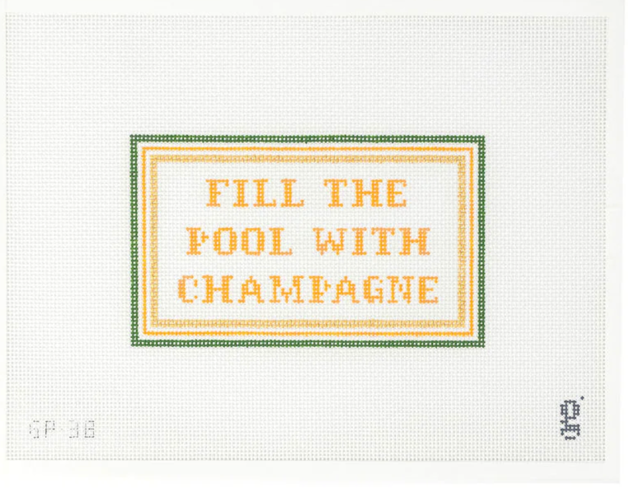 goodpoint fill the pool champagne needlepoint canvas