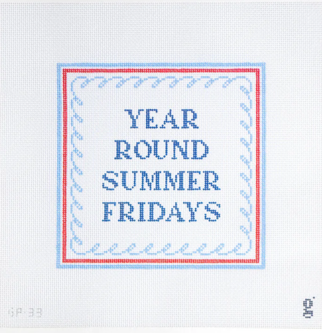 goodpoint year round summer fridays needlepoint canvas