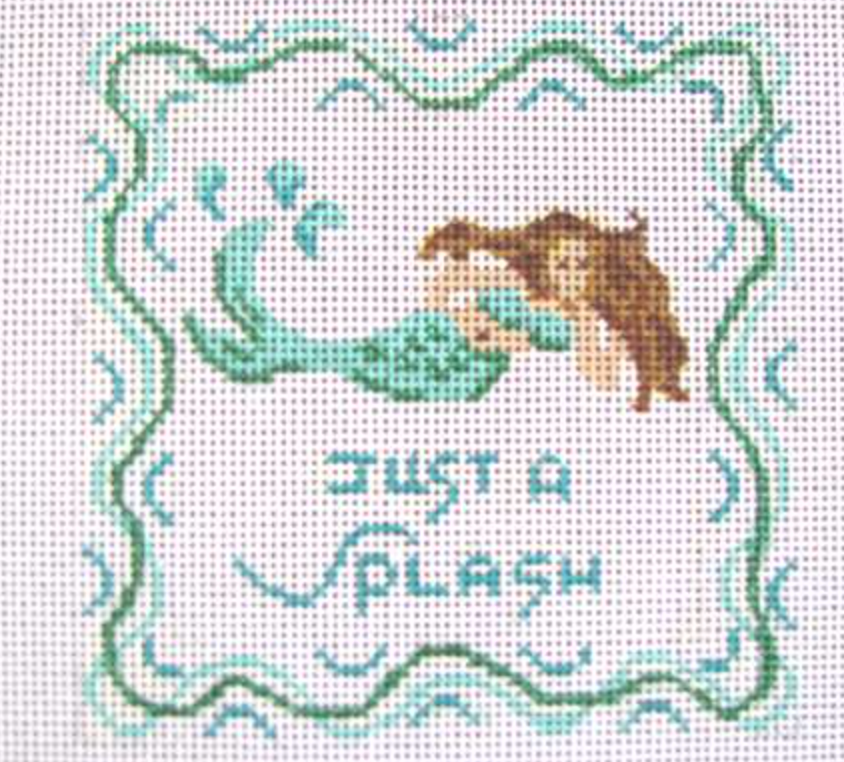 griffin designs Just a Splash Coaster needlepoint canvas
