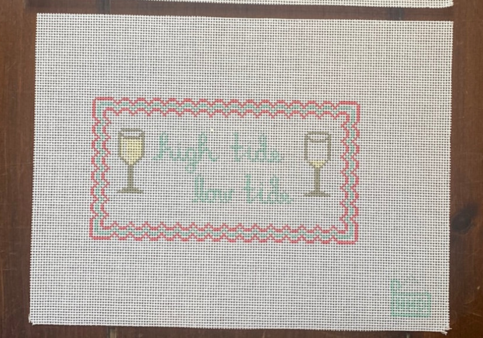 halcyon house High Tide Low Tide White Wine needlepoint canvas