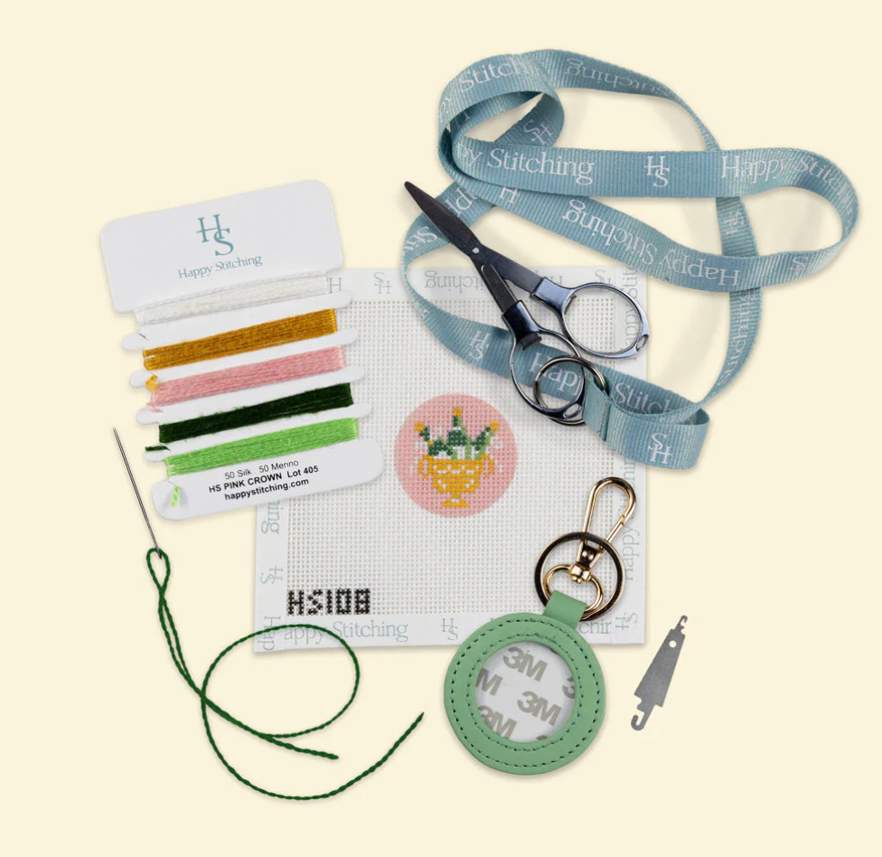 happy stitching Bubbly Bliss Key Fob Needlepoint Kit