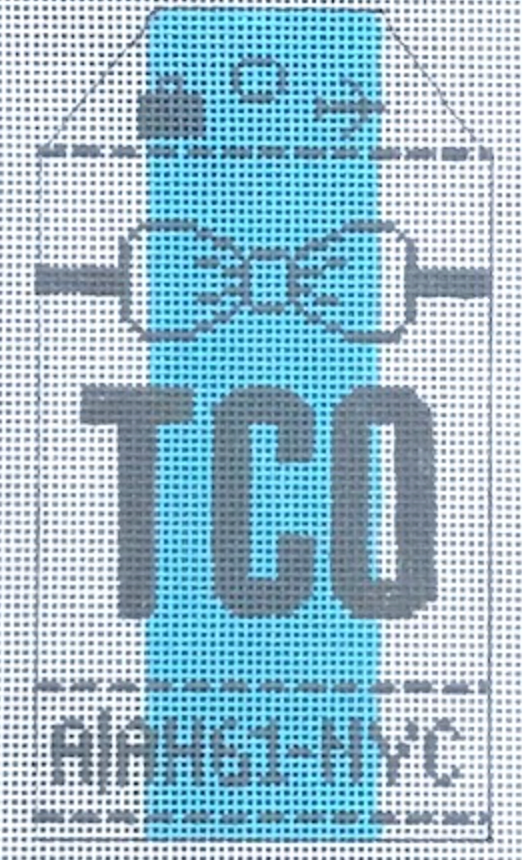 hedgehog Tiffany TCO Retro Travel Tag needlepoint canvas