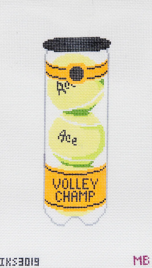 initial k Volley Champ needlepoint canvas