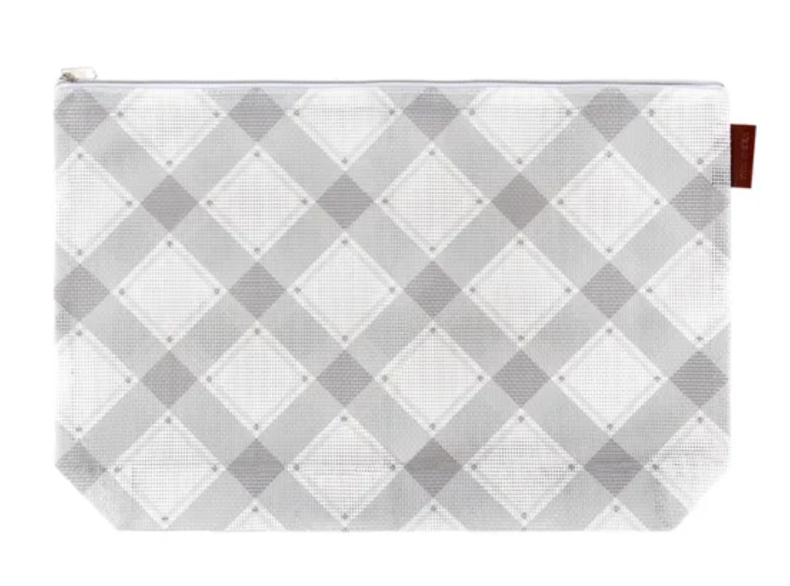 its sew emma Charcoal Plaid Large Project Bag