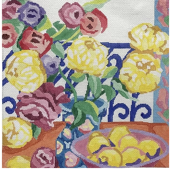 jean smith Parisian Bouquet #2 needlepoint canvas