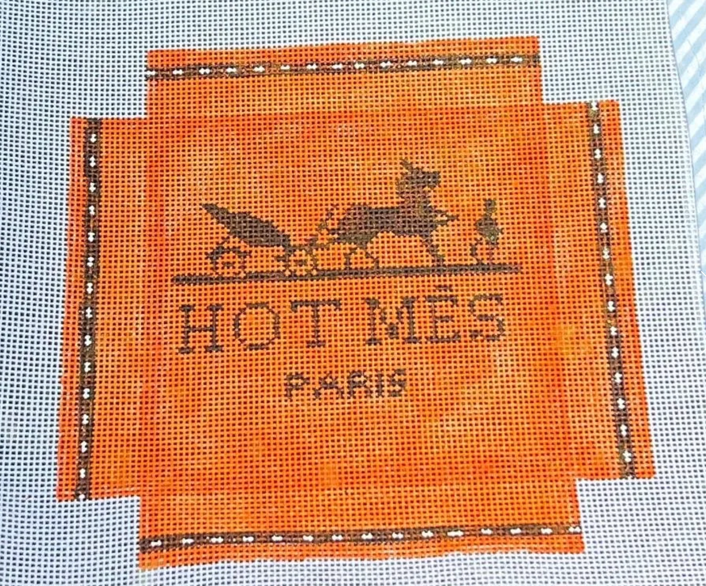 jessica tongel Hot Mes  3d box needlepoint canvas