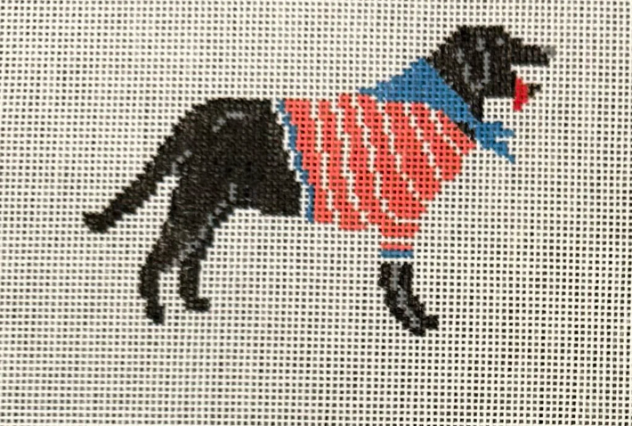 jessica tongel Salty Dog Black Lab needlepoint canvas