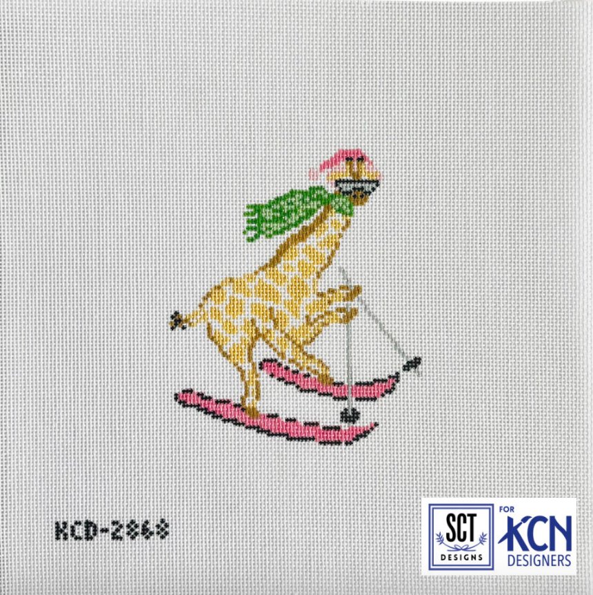 kc La Dolce Vita Alpine Giraffe needlepoint canvas