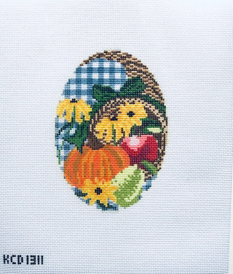kc designers Autumn Cornucopia Ornament needlepoint canvas