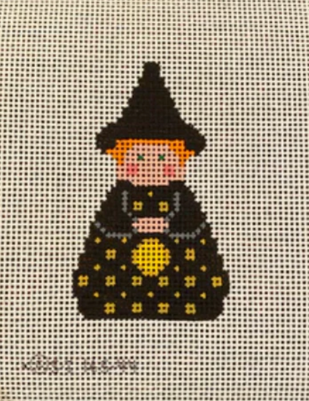 kc designers Black Witch Stitch it Angel needlepoint canvas