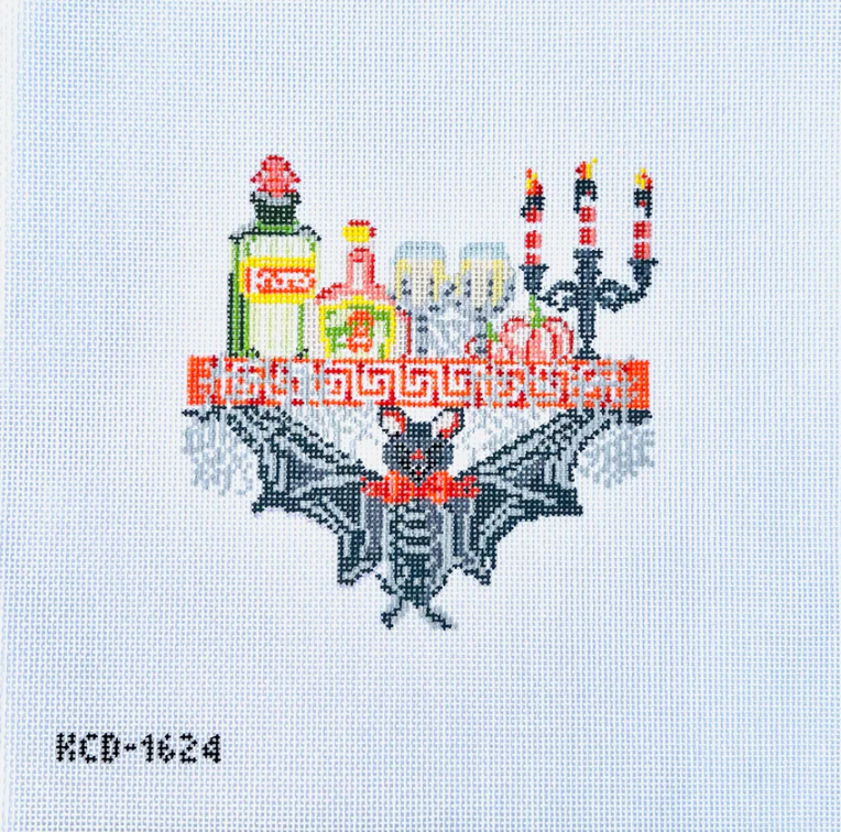 kc designers Boozy Bat Canvas needlepoint canvas