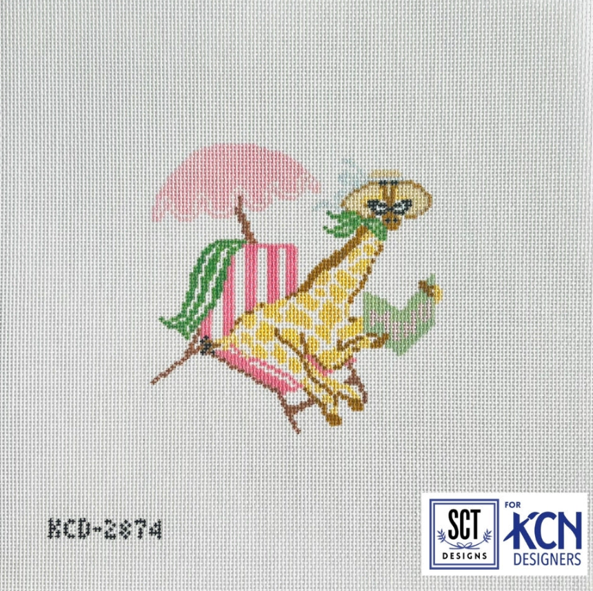 kc designers La Dolce Vita Riviera Giraffe needlepoint canvas