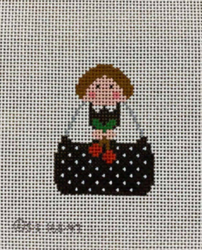 kcn Cherries Stitch It Angel needlepoint angel