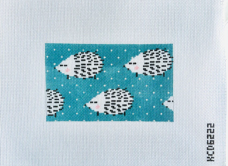 kcn Hedgehog Eyeglass Case Insert needlepoint canvas