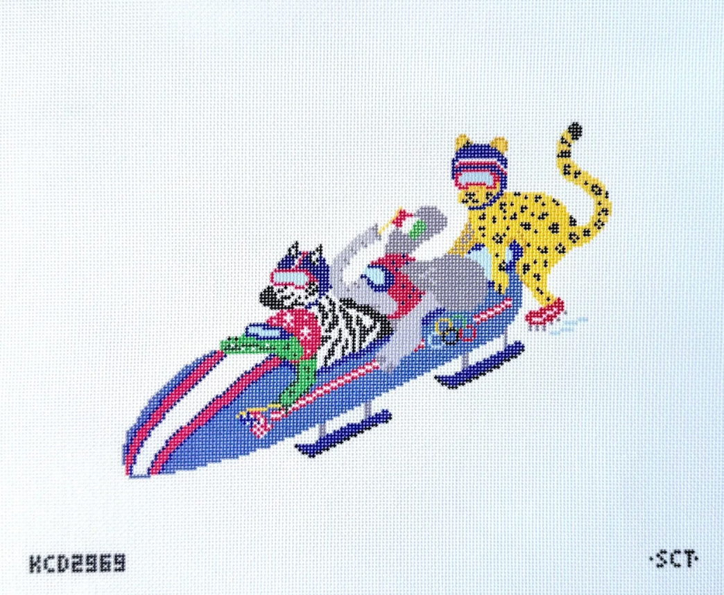 kcn Vita Olympic Bobsled Team needlepoint canvas