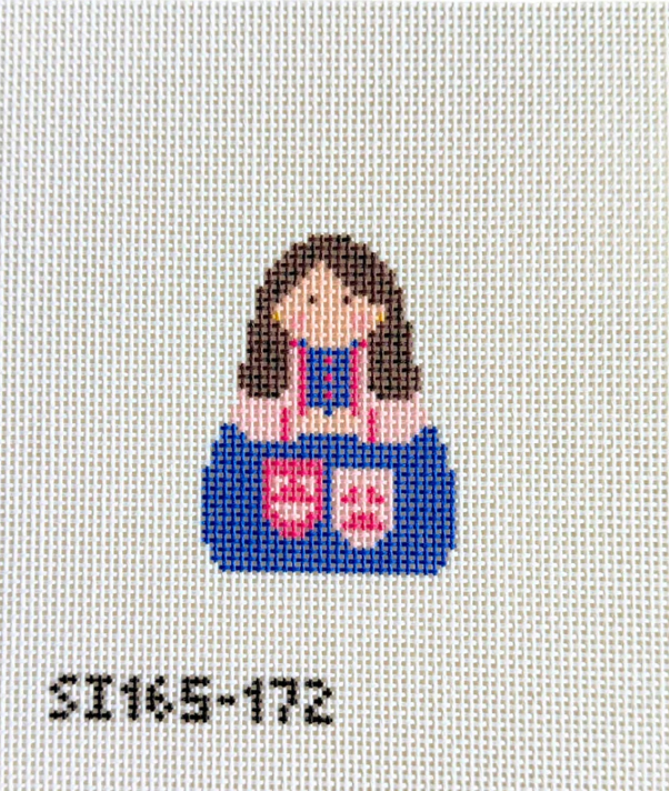 kcn Ziggy Stitches Drama Angel needlepoint canvas