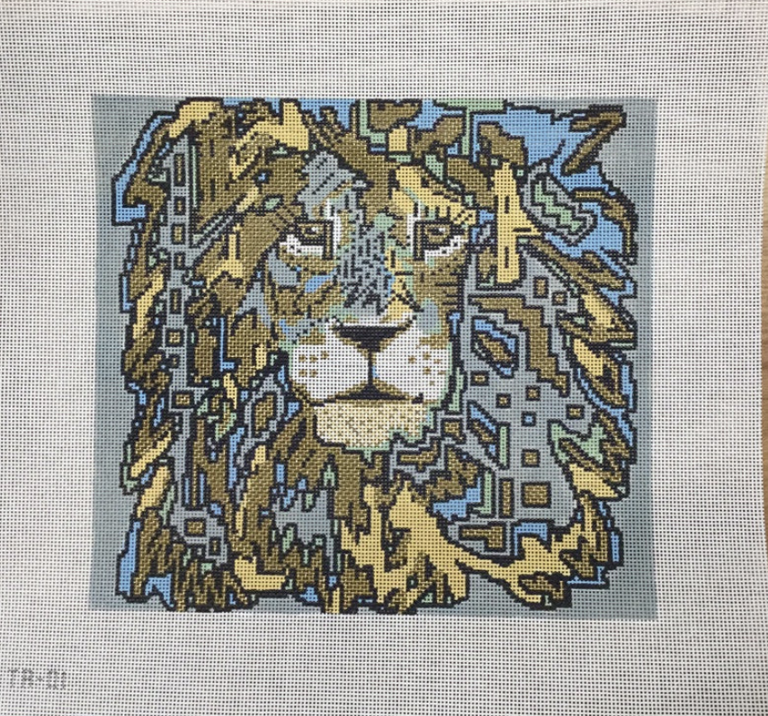 kcn designers Cecil the Lion needlepoint canvas