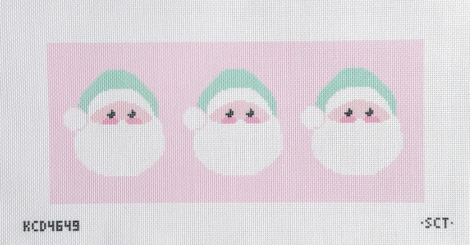kcn designers Santa Face Trio needlepoint canvas