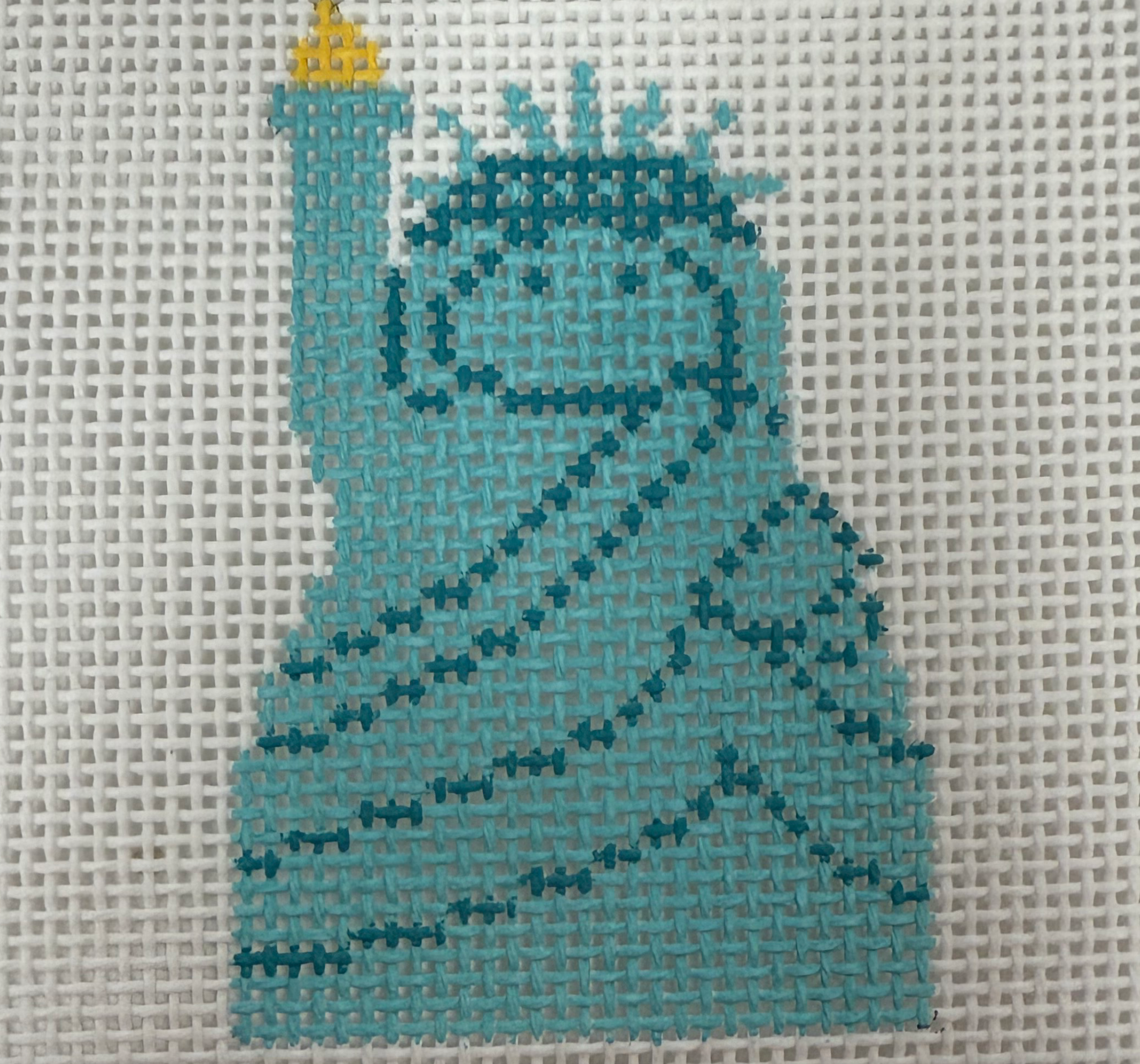 kcn statue of liberty stitch it angel ornament needlepoint canvas