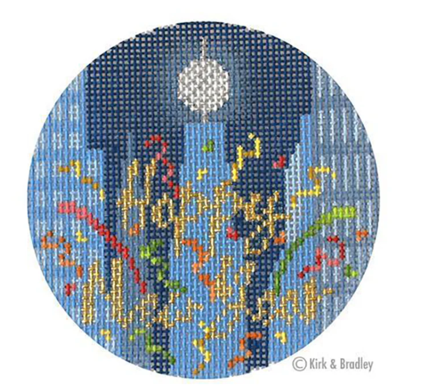 kirk and bradley A New York Holiday Happy New Year Eve needlepoint canvas