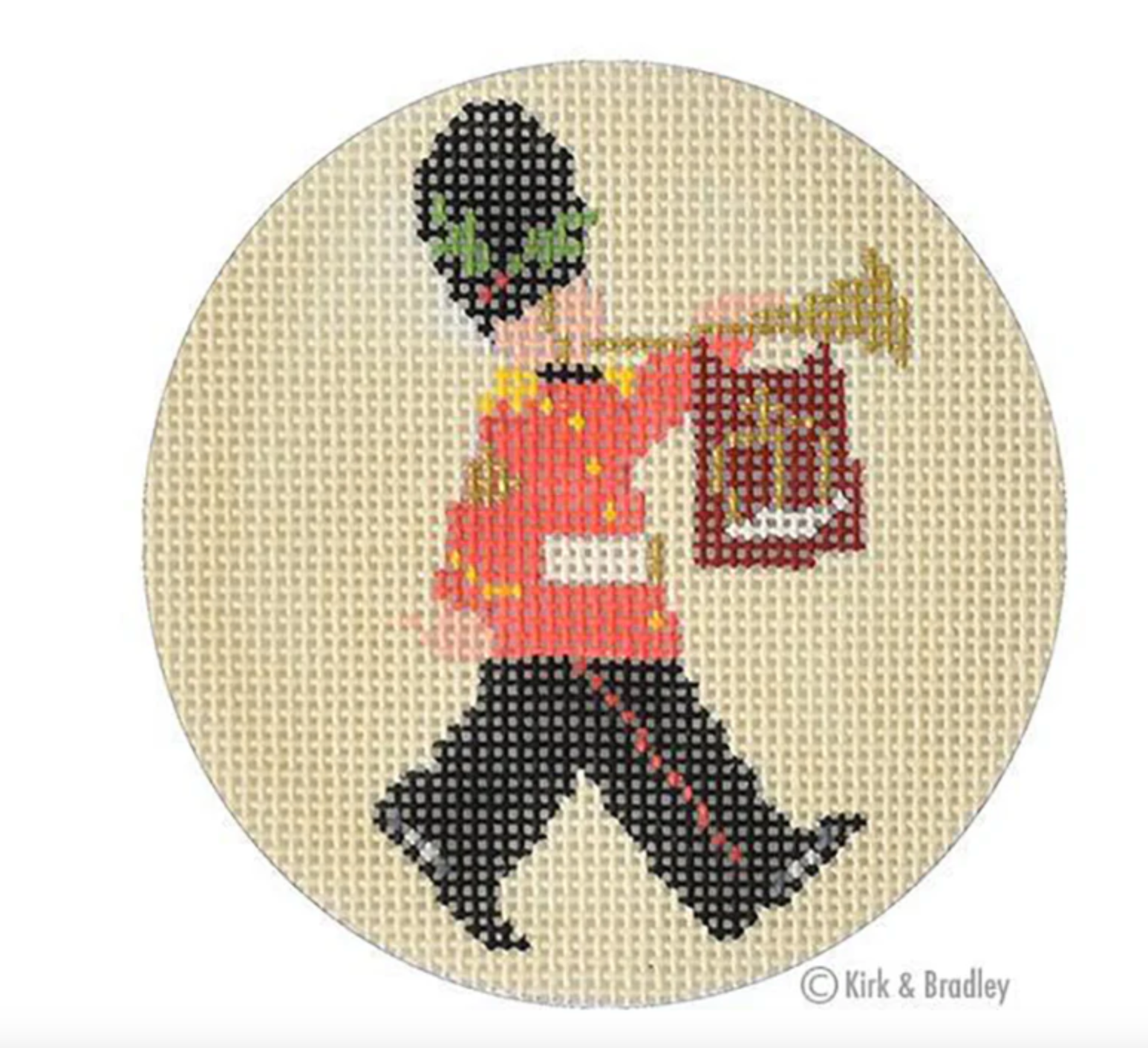 kirk and bradley Christmas in London Queens Guard needlepoint canvas