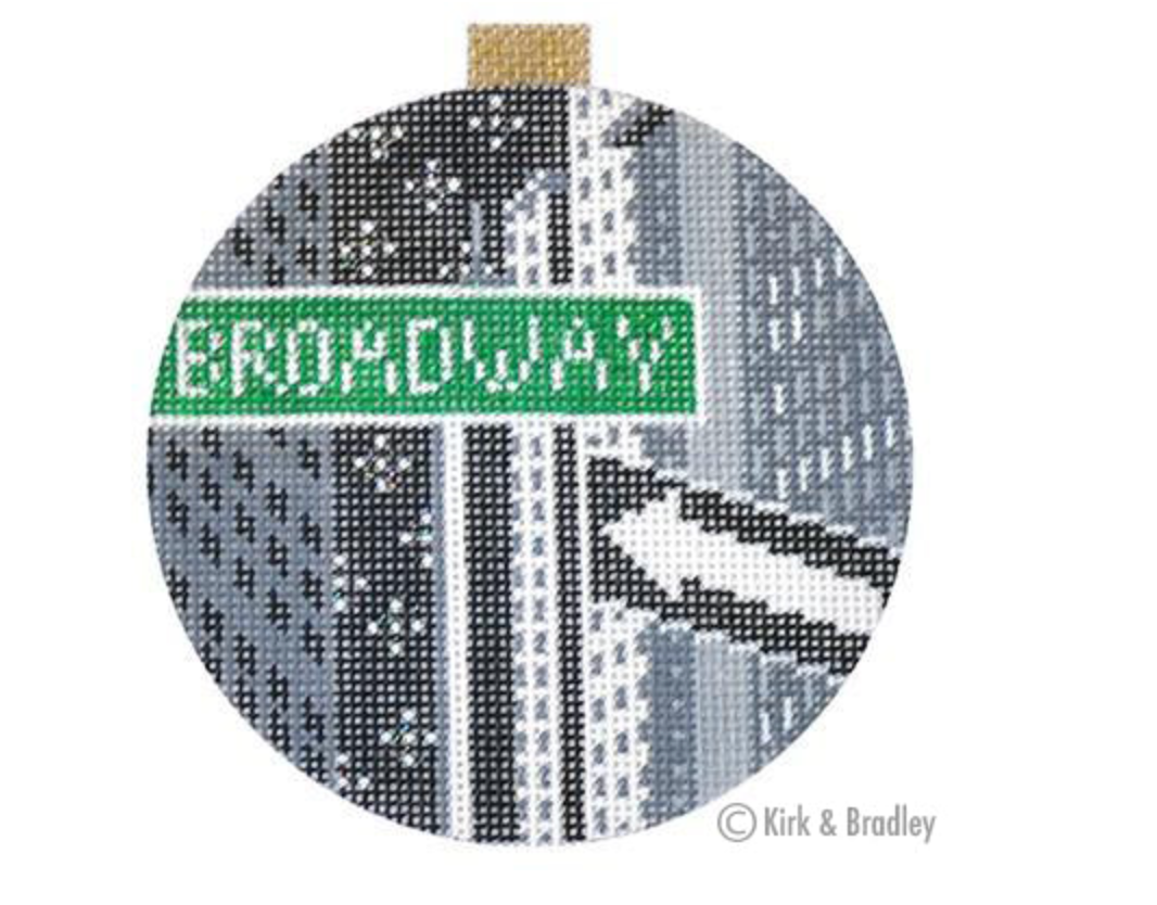 kirk and bradley City Bauble NYC Broadway needlepoint canvas