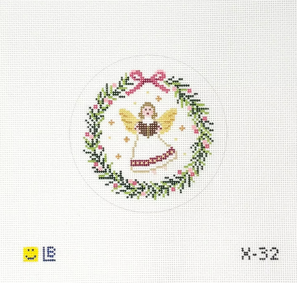 lauren bloch Angel with Songbook needlepoint canvas