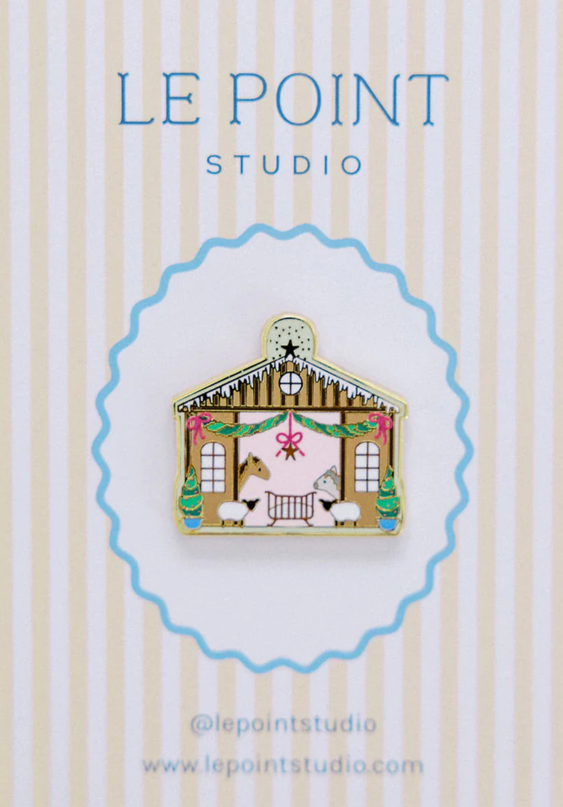 le point studio Christmas Stable Needle Minder