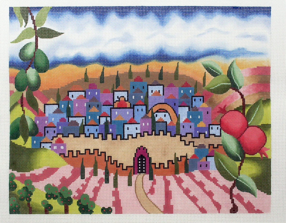 lee Jerusalem Tallis Bag needlepoint canvas