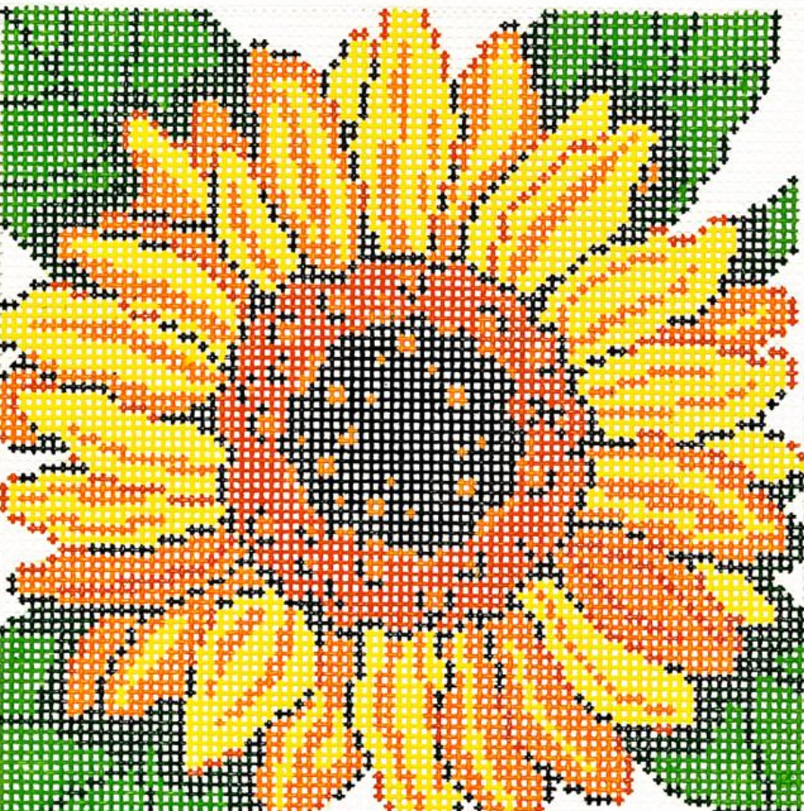 lee sunflower needlepoint canvas