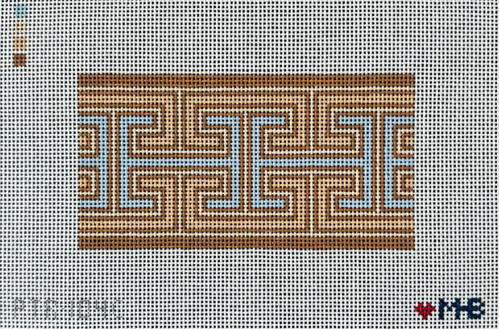 love mhb Greek Keys insert Neutrals needlepoint canvas