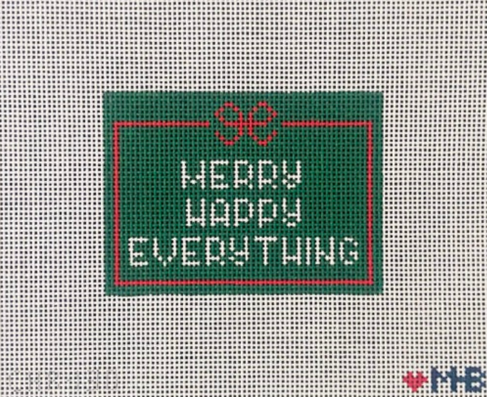love mhb Merry Happy Everything needlepoint canvas