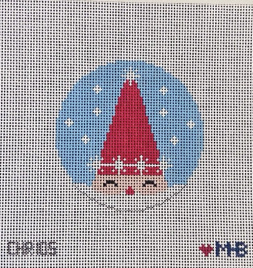 love mhb Santa Round needlepoint canvas