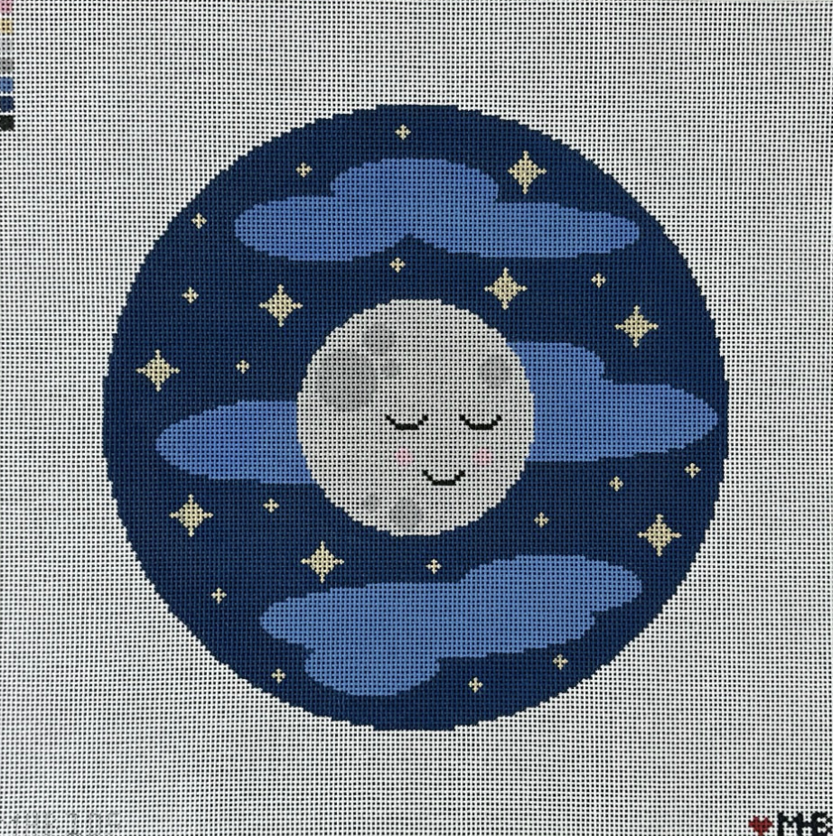 love mhb Sleeping Moon needlepoint canvas