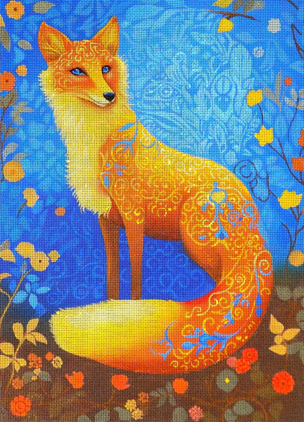 love you more Woodland Fox needlepoint canvas