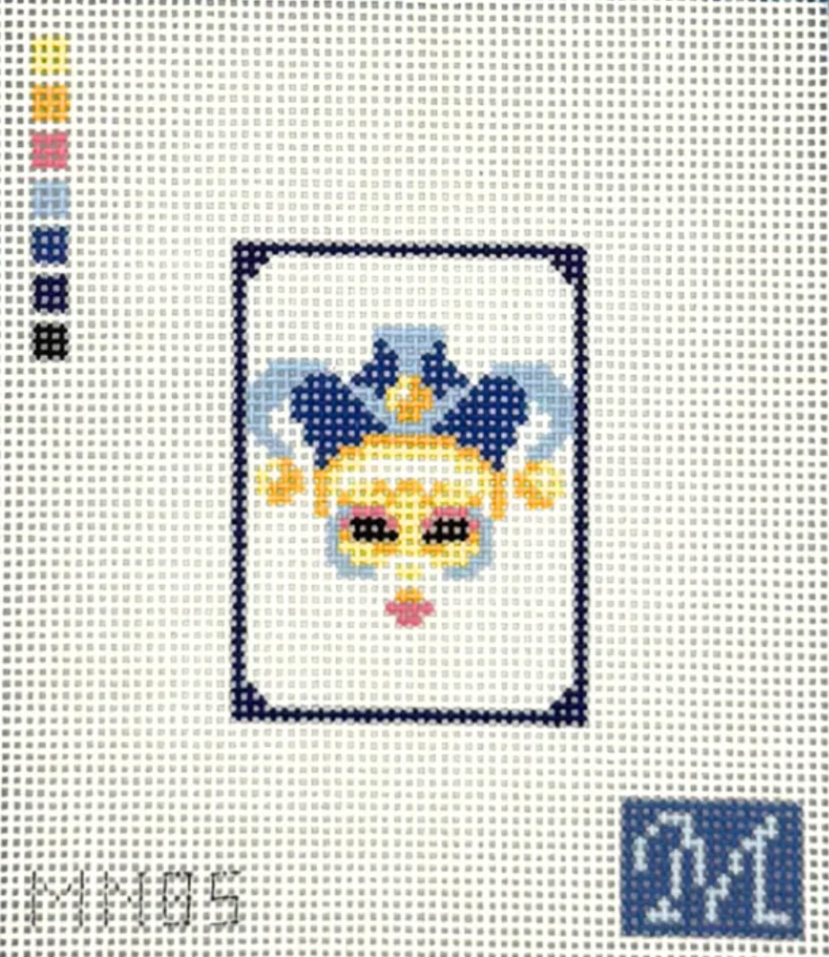 maura nolan Joker Mahjong Tile needlepoint canvas