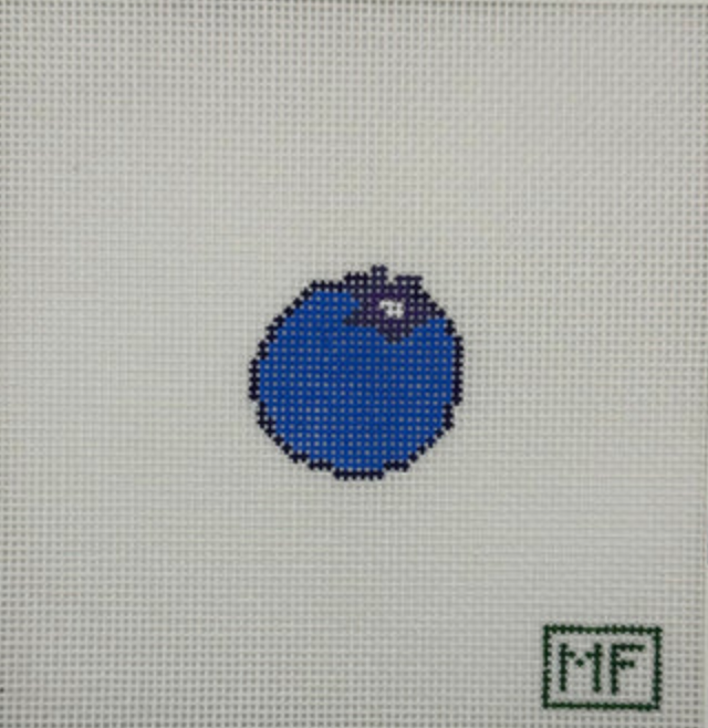 meg francez Blueberry Mini bag charm needlepoint canvas