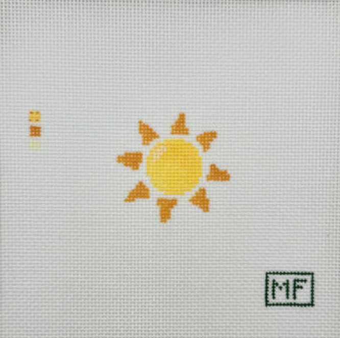 meg francez Sun Mini bag charm needlepoint canvas
