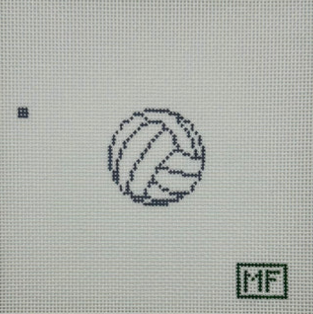 meg francez Volleyball Mini bag charm needlepoint canvas