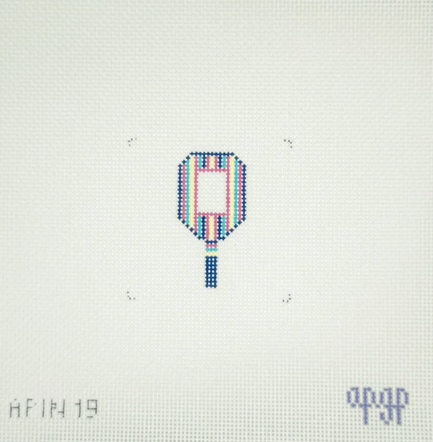 melissa loves ndlpt Striped Pickleball Paddle Insert needlepoint canvas