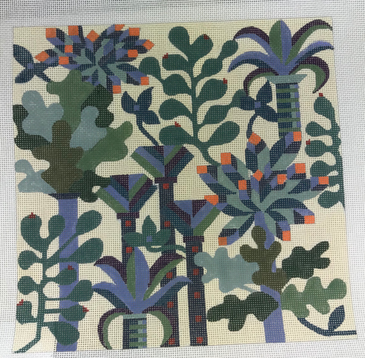 melissa prince jungle pillow needlepoint canvas