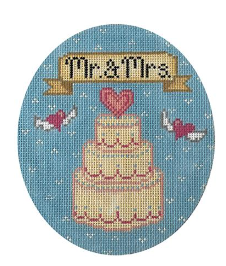 meredith collection Wedding Cake Oval needlepoint canvas