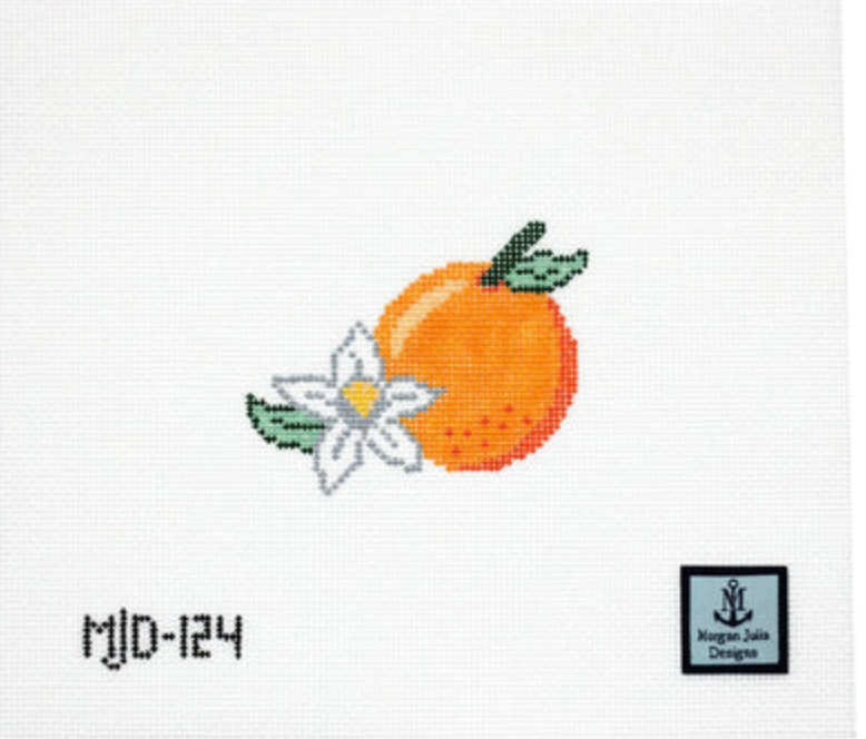 morgan julia Florida Orange needlepoint canvas