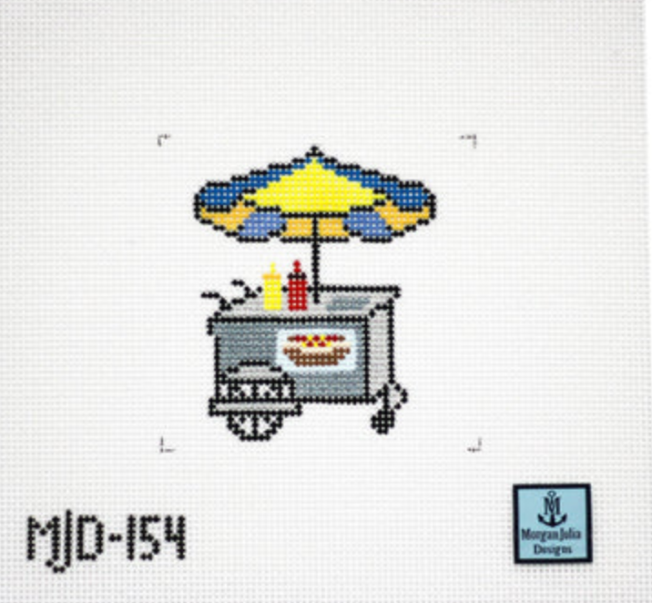 morgan julia Hot Dog Cart needlepoint canvas