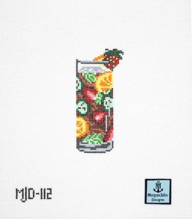 morgan julia Pimms Cup Tennis Cocktail  needlepoint canvas