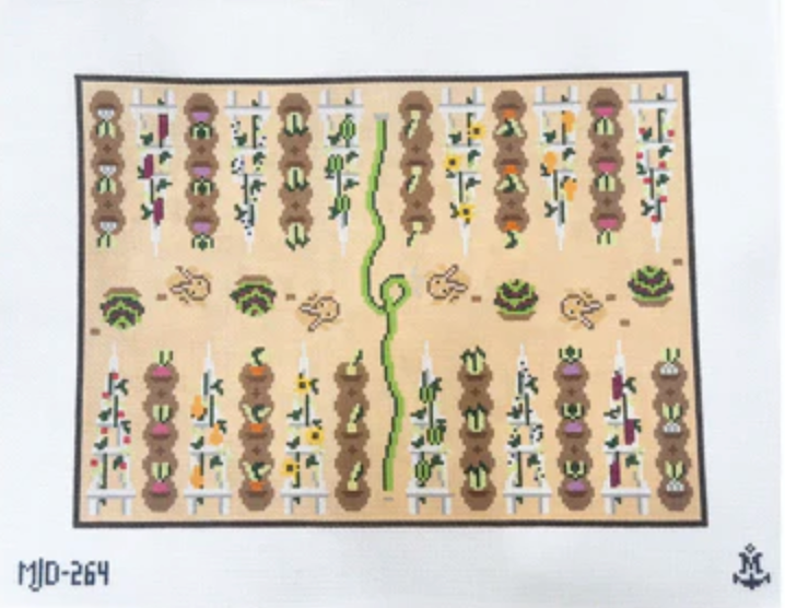morgan julia The Rabbit Row Backgammon Board needlepoint canvas
