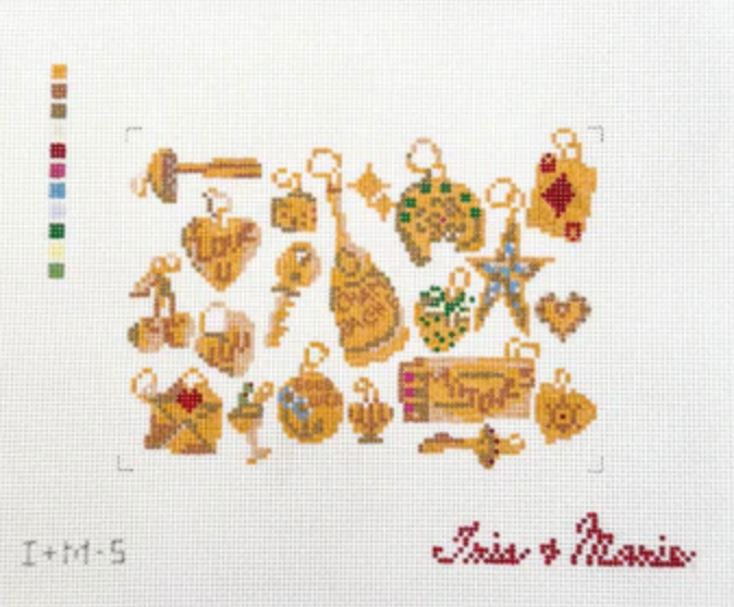 morgan julia charm bracelet needlepoint canvas